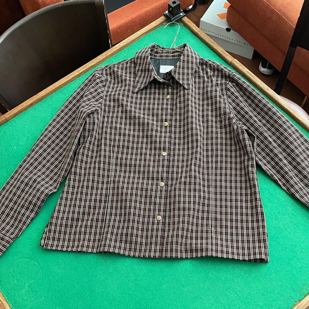Plaid Button-Up Shirt
